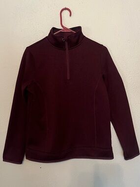 Eddie Bauer 1/4 Zip Radiator Fleece in Deep Burgundy